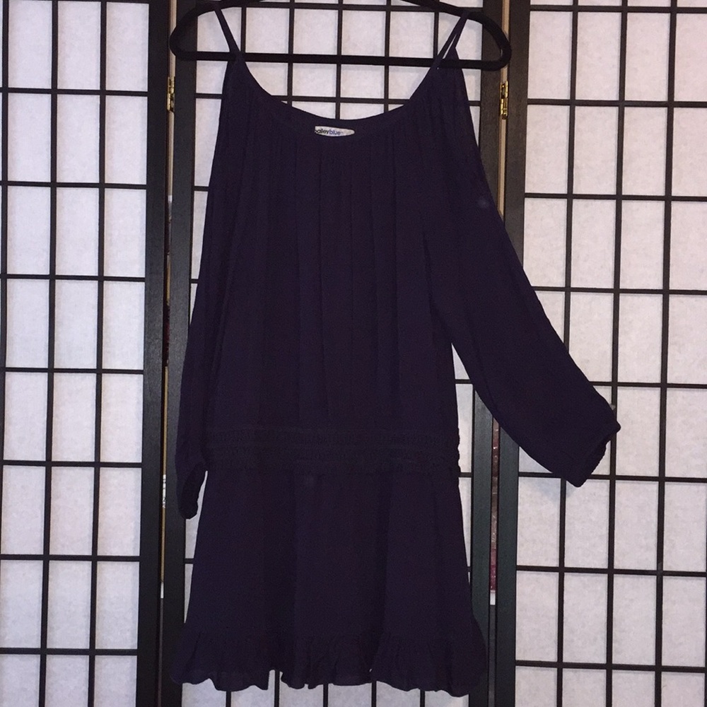 Bailey Blue Cold Shoulder Mini Dress